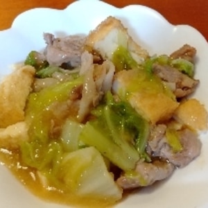 豚肉　白菜　厚揚げ　煮